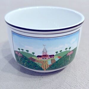 Vintage Villeroy & Boch Design Naif Sugar Porcelain Bowl Designed Both Sides !!